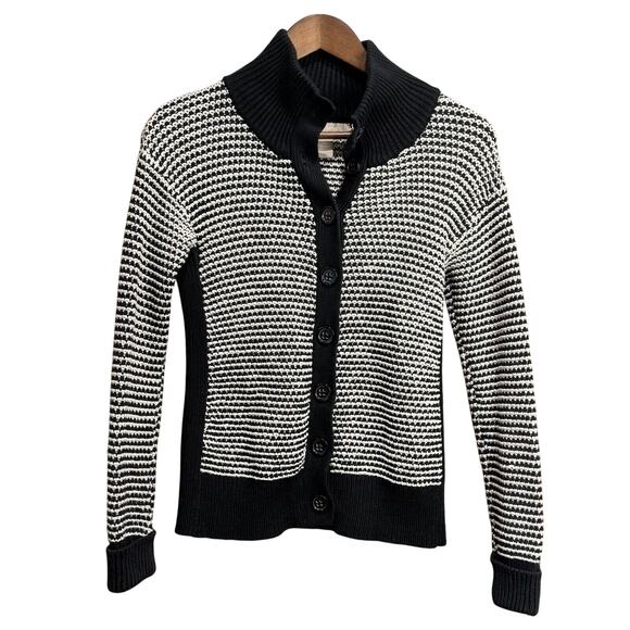 Black & White Banana Republic Button Up Cardigan -Size Small - Picture 1 of 8